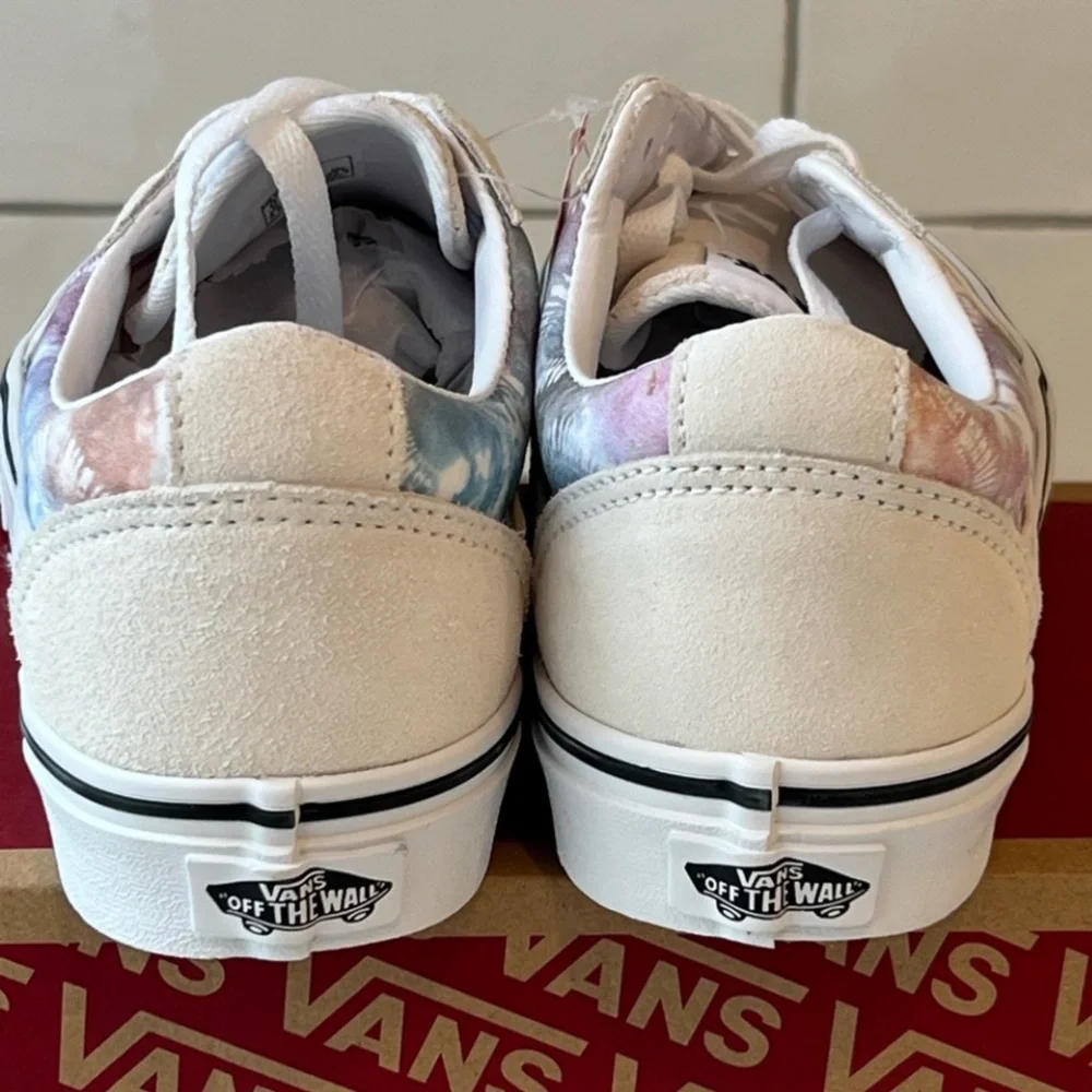 NWT! Vans Ward Pastel Heart Tie Dye Low Top Shoes Womens size 6 Brand new 🦄💜 - Picture 6 of 11
